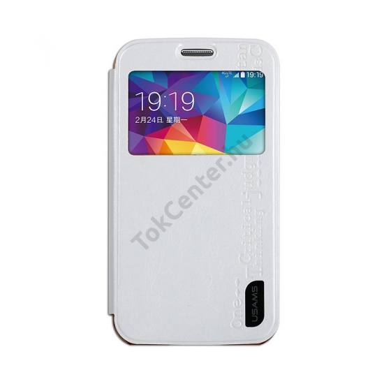 USAMS MERRY SAMSUNG GALAXY S5 MINI G800 NOTESZ TOK FEHÉR