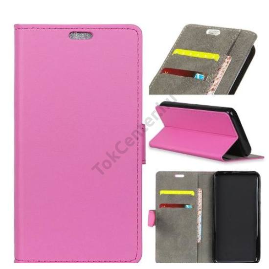 NOKIA 2 Tok álló, bőr (FLIP, oldalra nyíló, asztali tartó funkció) RÓZSASZÍN	