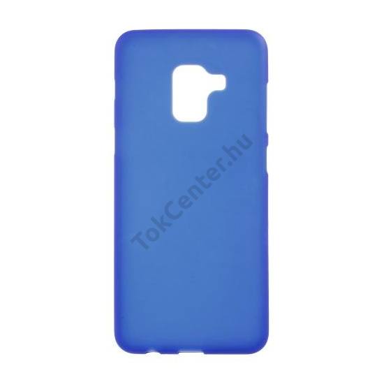 SAMSUNG Galaxy A8 (2018) SM-A530F Telefonvédő gumi / szilikon (matt, fényes keret) KÉK	
