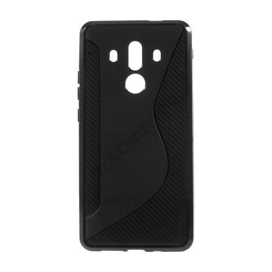 SAMSUNG Galaxy A8 (2018) SM-A530F Telefonvédő gumi / szilikon (S-line, karbonminta) FEKETE	