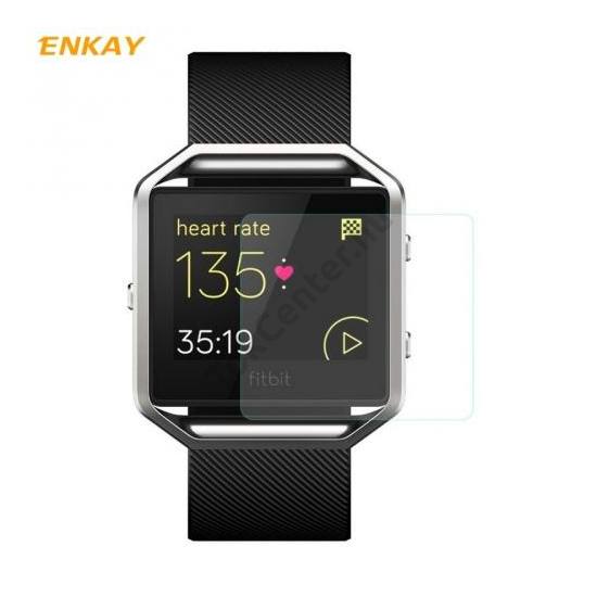 ENKAY képernyővédő fólia (1 db, edzett üveg, 2.15D lekerekített szél, 0.2mm, 9H, NEM ÍVES) TEMPERED GLASS Fitbit Blaze	