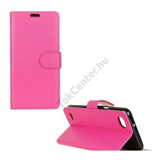 NOKIA 9 Tok álló, bőr (FLIP, mágneses, oldalra nyíló, asztali tartó funkció) RÓZSASZÍN	