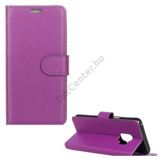 SAMSUNG Galaxy S9 (SM-G960) Tok álló, bőr (FLIP, oldalra nyíló, asztali tartó funkció) LILA	