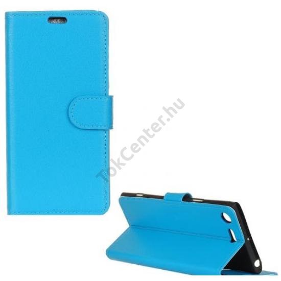 SAMSUNG Galaxy S9 (SM-G960) Tok álló, bőr (FLIP, oldalra nyíló, asztali tartó funkció) VILÁGOSKÉK	
