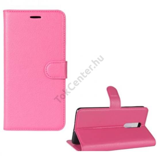 SAMSUNG Galaxy S9 Plus (SM-G965) Tok álló, bőr (FLIP, oldalra nyíló, asztali tartó funkció) RÓZSASZÍN	