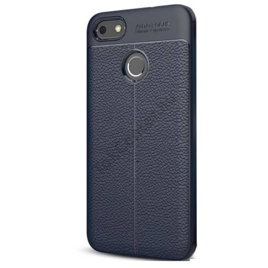 NOKIA 9 Telefonvédő gumi / szilikon (bőrhatás, varrás minta) SÖTÉTKÉK	