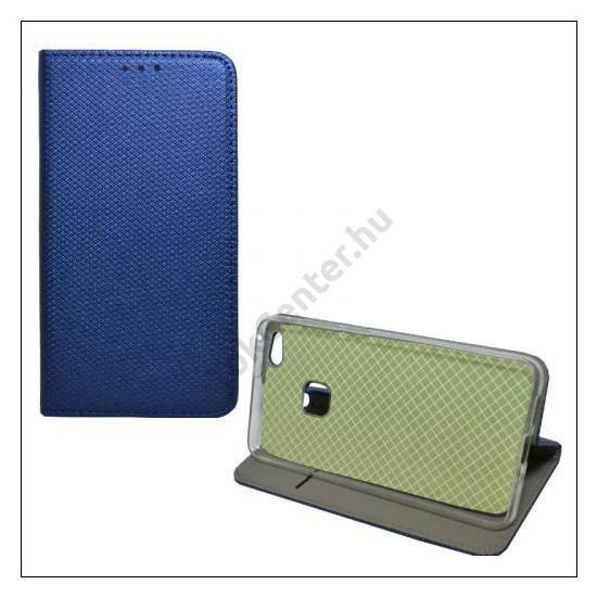 HUAWEI Y5 (2017) /HUAWEI Y6 (2017) Tok álló, bőr (FLIP, oldalra nyíló, asztali tartó funkció, rombuszminta) SÖTÉTKÉK	