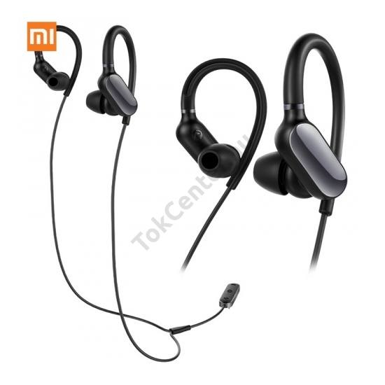XIAOMI Mi Sport bluetooth fülhallgató SZTEREO (v4.1, nyakba akasztható, mikrofon, IPX4 cseppálló, 5 pár fülgumi) FEKETE