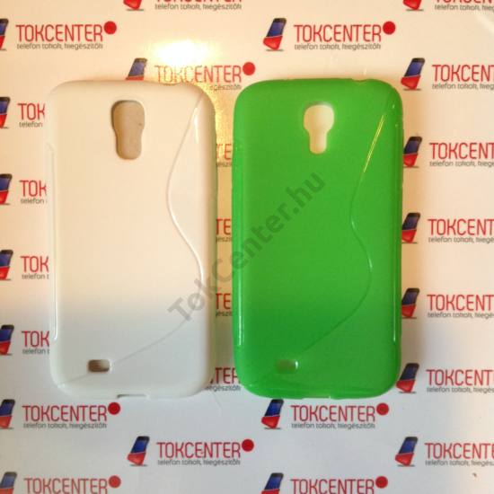 Samsung Galaxy S IV. (GT-I9500) fehér és zöld s-line tok, 2 db/csomag