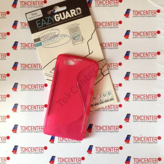 Sony Xperia Z1 Compact (D5503) pink s-line + matt képernyővédő fólia, 2 termék/csomag