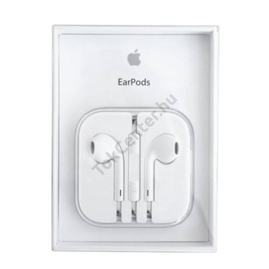 Apple gyári - MD827ZM/A - Fülhallgató SZTEREO (3.5mm jack, mikrofon, felvevő gomb, hangerőszabályzó) FEHÉR