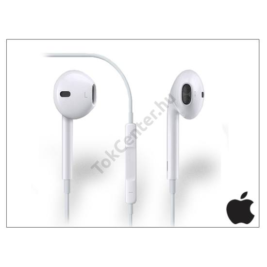 Apple iPhone 3G/3GS/4/4S/5/5S/5C/SE/6/6S/6 Plus/6S Plus eredeti távirányítós, sztereó headset mikrofonnal - fehér - MD827ZM/A (műanyag dobozban)