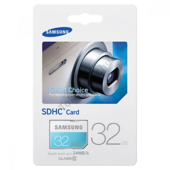 Samsung Standard 32GB SD kártya,Class 6, w24MB/s
