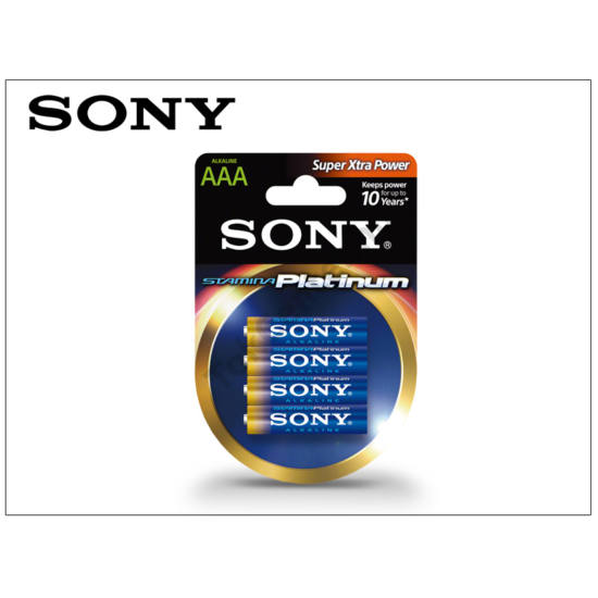 Sony Stamina Platinum Alkaline AAA micro elem - 4 db/csomag
