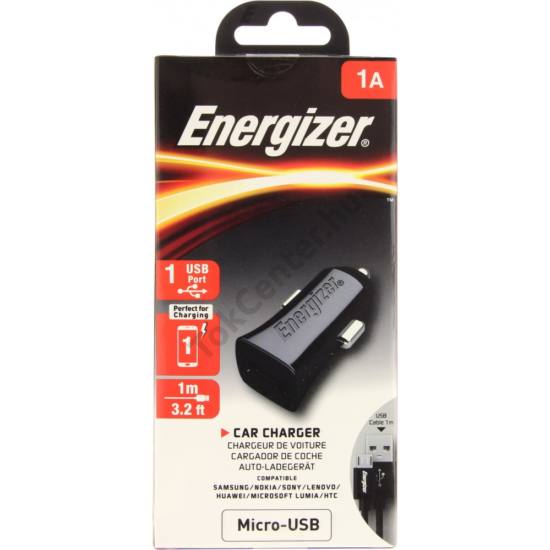 Energizer micro usb autós töltő,1usb,1A