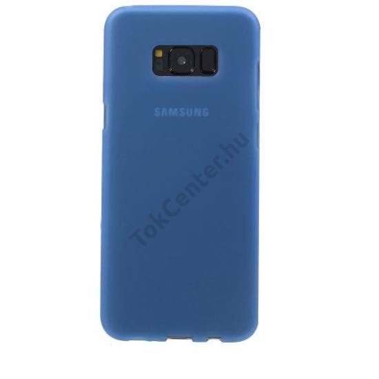 Samsung Galaxy S8 Plus (SM-G955) Telefonvédő gumi / szilikon (matt, fényes keret) KÉK	