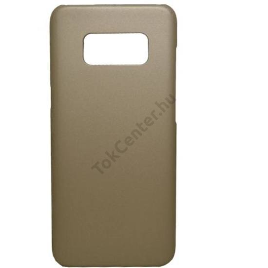 SAMSUNG Galaxy S8 (SM-G950) Műanyag telefonvédő (gumírozott) ARANY	