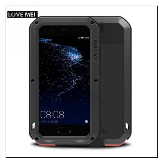 SAMSUNG Galaxy S8 Plus (SM-G955) LOVE MEI Defender telefonvédő gumi (ütésálló, fém keret) FEKETE	