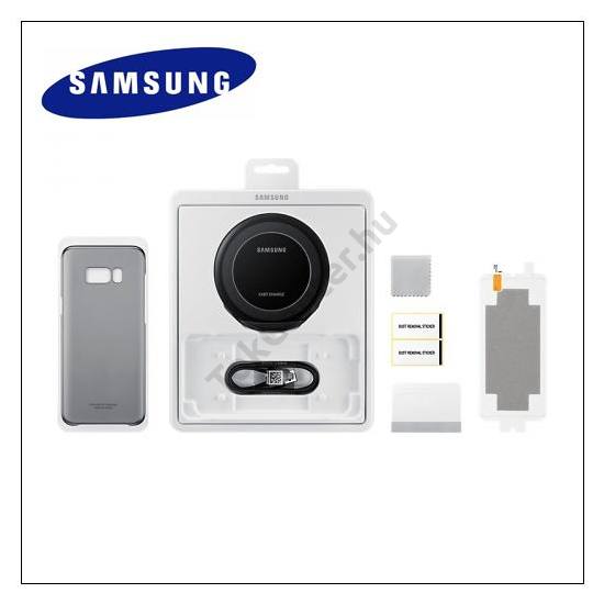 SAMSUNG Galaxy S8 (SM-G950) Kezdőcsomag (EP-NG930 vezeték nélküli töltő, EF-QG950 műanyag telefonvédő, ET-FG950 2 db képernyővédő fólia)	