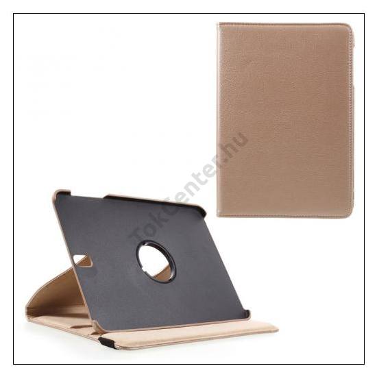 SAMSUNG Galaxy Tab S3 9.7 Tok álló, bőr (FLIP, asztali tartó funkció, 360°-ban forgatható) ARANY	