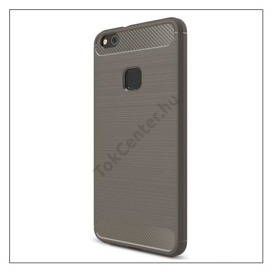 NOKIA 5 Telefonvédő gumi / szilikon (közepesen ütésálló, szálcsiszolt, karbonminta) SZÜRKE	