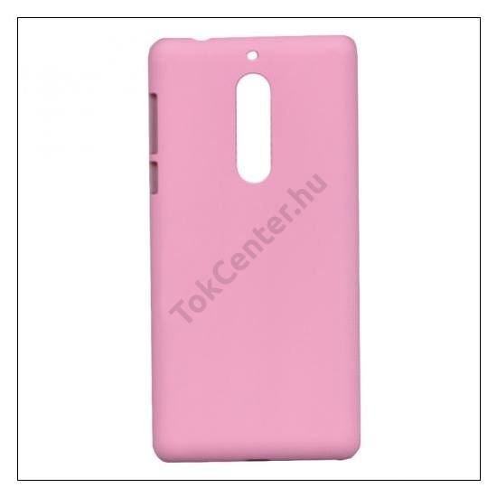 NOKIA 6 Műanyag telefonvédő (gumírozott) RÓZSASZÍN	