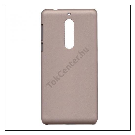  NOKIA 5 Műanyag telefonvédő gumírozott ARANY	