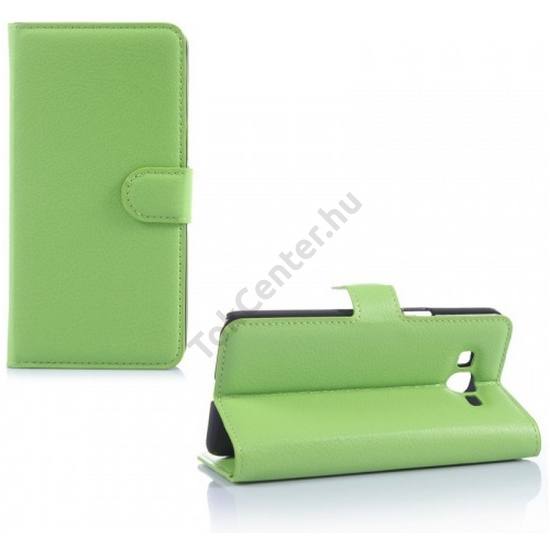 SAMSUNG Galaxy S8 Plus (SM-G955) Tok álló, bőr (FLIP, oldalra nyíló, asztali tartó funkció) ZÖLD	