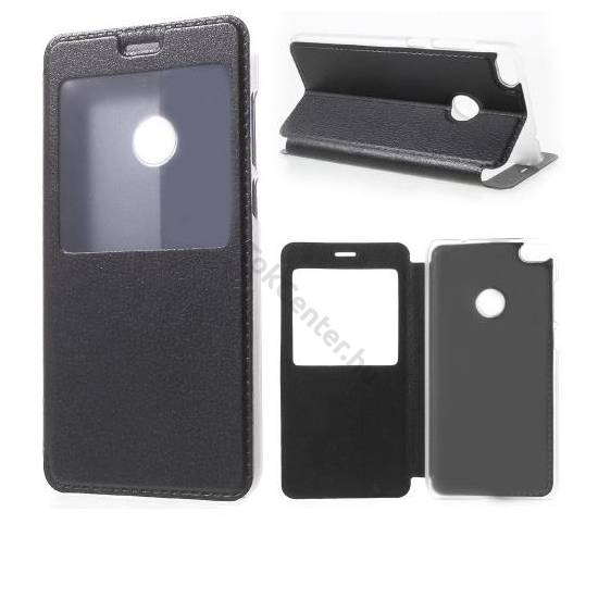 SAMSUNG Galaxy S8 (SM-G950) Tok álló, bőr (FLIP, oldalra nyíló, hívókijelzés, View Window) FEKETE	
