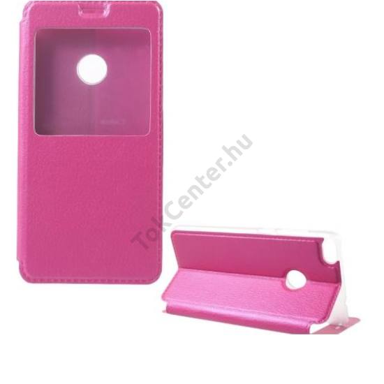 SAMSUNG Galaxy S8 (SM-G950) Tok álló, bőr (FLIP, oldalra nyíló, hívókijelzés, View Window) RÓZSASZÍN	