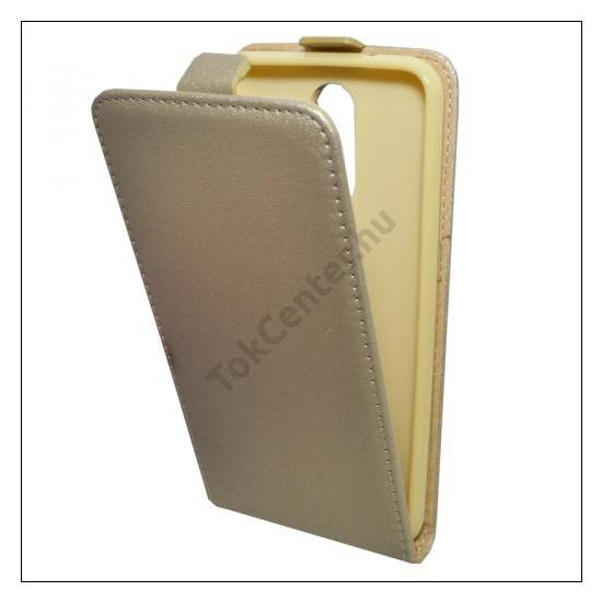 SAMSUNG Galaxy A3 (2017) (SM-A320F) Tok álló, bőr (FLIP, mágneses, szilikon tartó) ARANY	