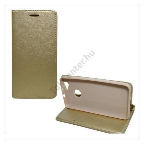 HUAWEI nova Tok álló, bőr (FLIP, oldalra nyíló, asztali tartó funkció) ARANY	