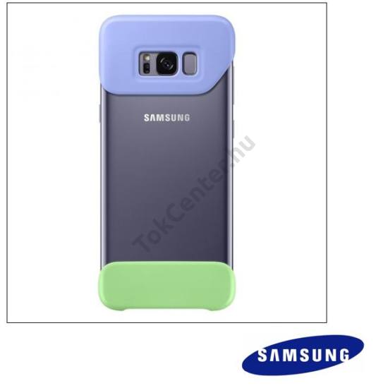 SAMSUNG Galaxy S8 (SM-G950) Műanyag telefonvédő (2 részes) LILA/ZÖLD	