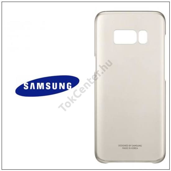 SAMSUNG Galaxy S8 Plus (SM-G955) Műanyag telefonvédő ÁTLÁTSZÓ/ARANY	