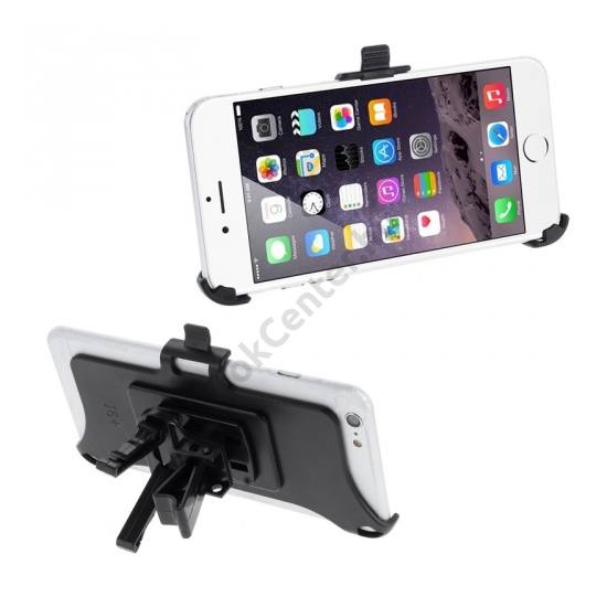 Apple iPhone 6 Plus 5.5`` Gépkocsi / autó tartó (szellőzőre rögzíthető) FEKETE