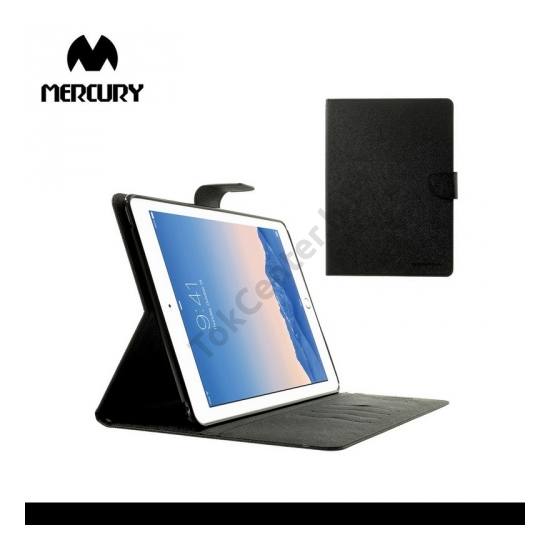 Apple IPAD Air 2 MERCURY Fancy Diary tok álló, bőr (FLIP, mágneses, oldalra nyíló, bankkártya tartó, asztali tartó funkció) FEKETE