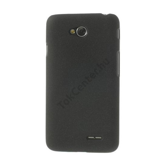 LG L65 (D280) Műanyag telefonvédő (érdes felületű) FEKETE