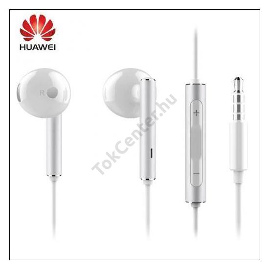 Fülhallgató SZTEREO (3.5mm jack, mikrofon, felvevő gomb, hangerőszabályzó) FEHÉR