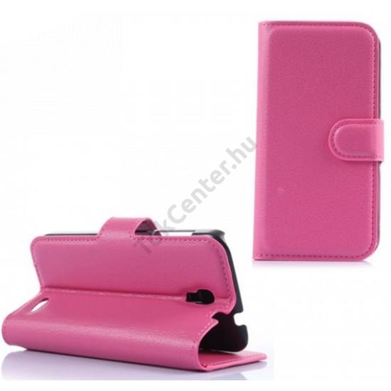 HUAWEI Honor 9 Tok álló, bőr (FLIP, oldalra nyíló, asztali tartó funkció) RÓZSASZÍN	
