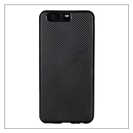 HUAWEI P10 Telefonvédő gumi / szilikon (karbon minta) FEKETE	