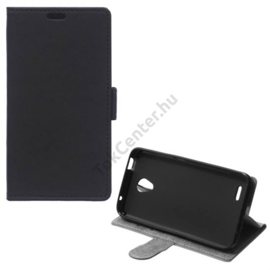 Alcatel go Play (OT-7048X) Tok álló, bőr (FLIP, oldalra nyíló, asztali tartó funkció) FEKETE