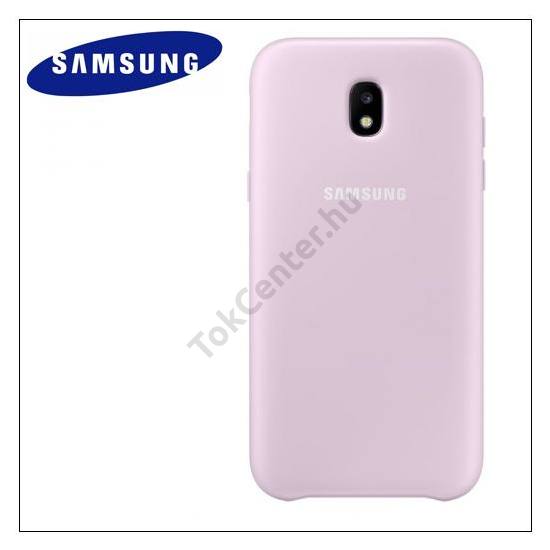 SAMSUNG Galaxy J5 (2017) (SM-J530) Műanyag telefonvédő (dupla rétegű, gumírozott) RÓZSASZÍN	