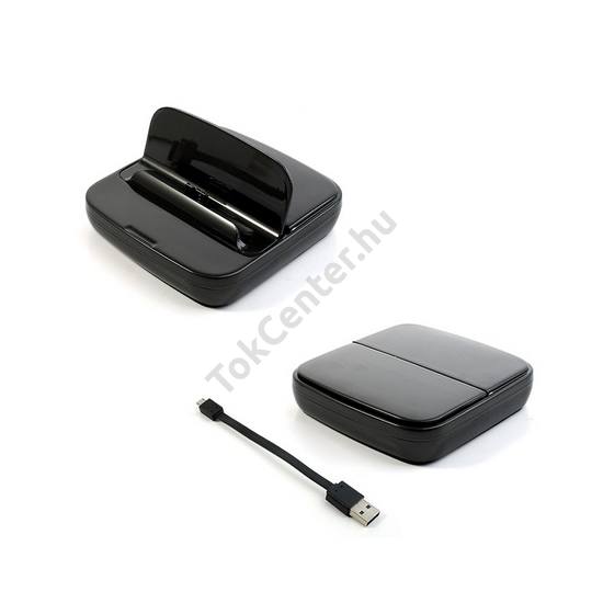 Samsung Galaxy Note 3. (SM-N9000) Asztali töltő és adatátviteli állvány (microUSB kábellel) FEKETE