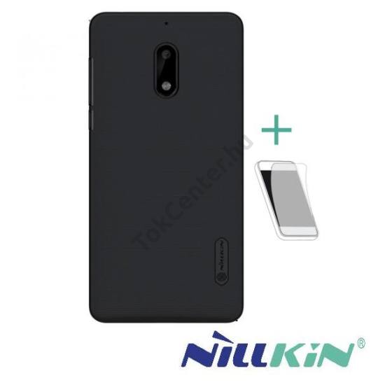 SONY Xperia XA1 Ultra NILLKIN SUPER FROSTED műanyag telefonvédő (gumírozott, érdes felület, képernyővédő fólia) FEKETE	