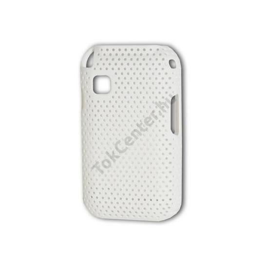 Samsung Champ (GT-C3300k) Műanyag telefonvédő lyukacsos FEHÉR