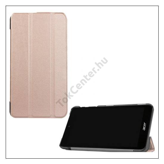 Huawei MediaPad M3 Lite 10 WIFI / LTE Tok álló, bőr hatású (FLIP, oldalra nyíló, TRIFOLD asztali tartó funkció) ARANY