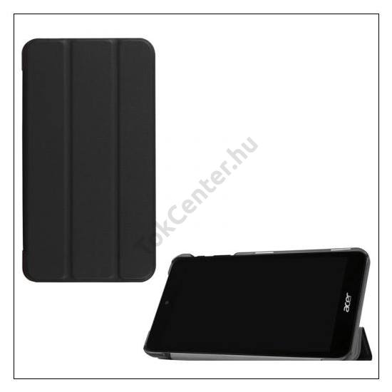 HUAWEI MediaPad T3 8 LTE/WIFI Tok álló, bőr hatású (FLIP, oldalra nyíló, TRIFOLD asztali tartó funkció, selyem minta) FEKETE