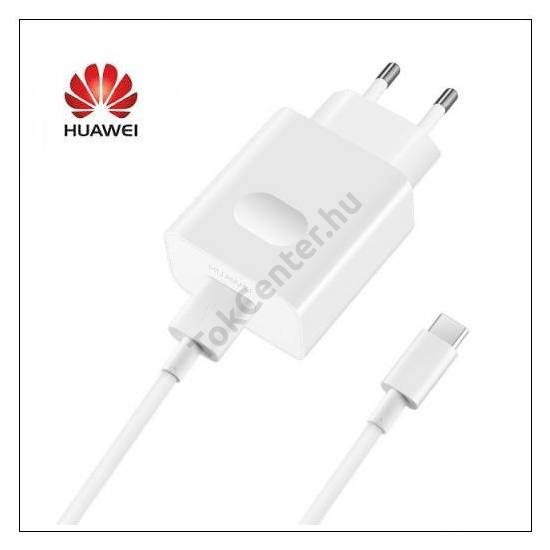 Hálózati töltő USB aljzat (9V / 2000mA, Type-C kábel, gyorstöltés támogatás) FEHÉR	