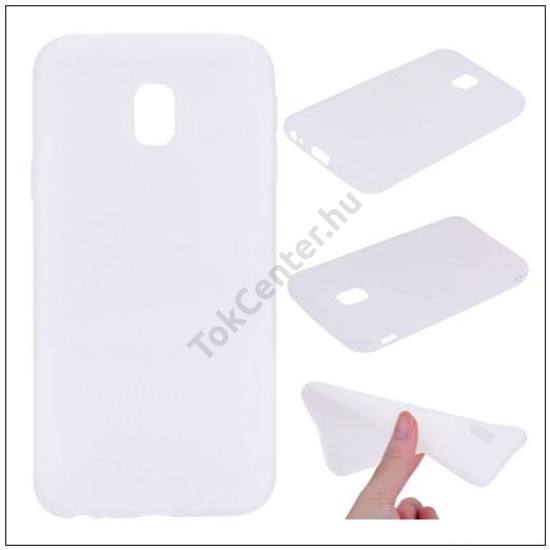 SAMSUNG Galaxy J3 (2017) (SM-J330) EU Telefonvédő gumi / szilikon (gumírozott) FEHÉR	