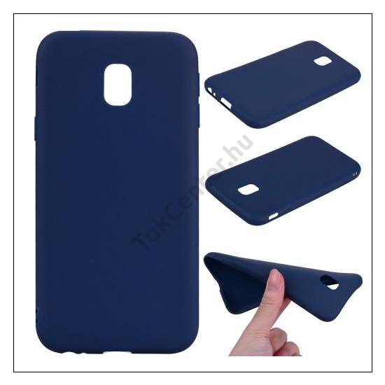 SAMSUNG Galaxy J3 (2017) (SM-J330) EU Telefonvédő gumi / szilikon (gumírozott) SÖTÉTKÉK	